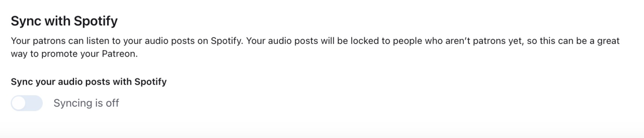 Deliver Podcasts with Spotify – Patreon Help Center Deliver Podcasts with Spotify – Patreon Help Center