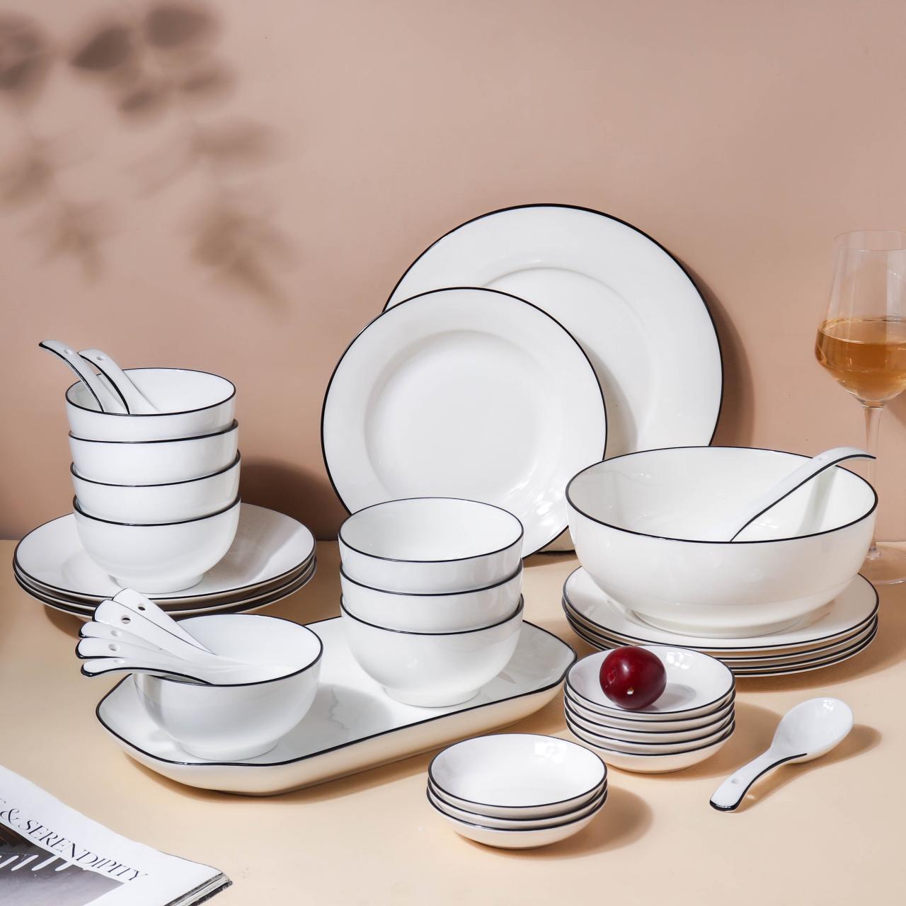 Classic White 36 Piece Dinner Set For 8 Online - Premium Dinner Set ... Classic White 36 Piece Dinner Set For 8 Online - Premium Dinner Set ...